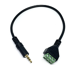 스테레오 오디오플러그 3.5mm 터미널단자대 3핀 커넥터 변환 젠더 케이블 30cm (HAC7022)