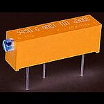 1MΩ, Through Hole Trimmer Potentiometer 0.75W Side Adjust Bourns, 3006