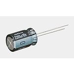 Nichicon 220uF Electrolytic Capacitor 25V dc, Through Hole - UVK1E221MED