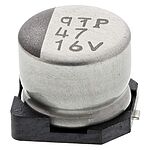 Nichicon 47uF Aluminium Electrolytic Capacitor 16V dc, Surface Mount - UWT1C470MCL1GB