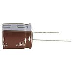 Panasonic 100uF Aluminium Electrolytic Capacitor 63V dc, Radial, Through Hole - EEUFR1J101