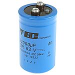 Vishay 22000uF Aluminium Electrolytic Capacitor 63V dc, Screw Terminal - MAL210118223E3