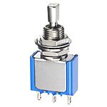 APEM Toggle Switch, Panel Mount, On-Off-On, SPDT, Solder Lug Terminal, 30V dc