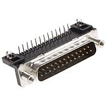 Amphenol ICC Delta D 25 Way Right Angle Through Hole D-sub Connector Plug, 2.76mm Pitch