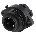 Amphenol Industrial Circular Connector, 3 + PE Contacts, Panel Mount, Plug, IP65, IP67, Ecomate Series