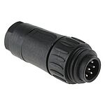Amphenol Industrial Circular Connector, 6 + PE Contacts, Cable Mount, Plug, IP65, IP67, Ecomate Series
