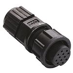 Amphenol Industrial Circular Connector, 12 Contacts, Panel Mount, Socket, Female, IP67, Ceres Series