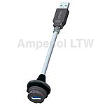 Amphenol Industrial, Female to Male Type A 3.0 IP67 USB Connector