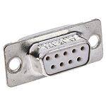 Amphenol ICC 9 Way Panel Mount D-sub Connector Socket, 2.74mm Pitch