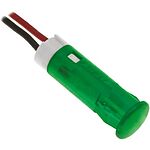 Apem Green Panel Mount Indicator, 24V dc, 10mm Mounting Hole Size, Lead Wires Termination