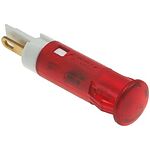 Apem Red Panel Mount Indicator, 12V dc, 6mm Mounting Hole Size, Faston, Solder Lug Termination