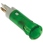 Apem Green Panel Mount Indicator, 12V dc, 6mm Mounting Hole Size, Faston, Solder Lug Termination