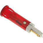 Apem Red Panel Mount Indicator, 24V dc, 8mm Mounting Hole Size, Faston, Solder Lug Termination