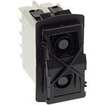 APEM Illuminated DPDT, On-On Rocker Switch Panel Mount