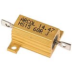 Arcol, 68Ω 15W Wire Wound Chassis Mount Resistor HS15 68R J ±5%