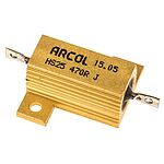 Arcol, 470Ω 25W Wire Wound Chassis Mount Resistor HS25 470R J ±5%