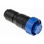 Bulgin Circular Connector, 8 Contacts, Cable Mount, Miniature Connector, Socket, Female, IP68, IP69K, Buccaneer 400