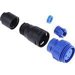 Bulgin Circular Connector, 2 Contacts, Cable Mount, Miniature Connector, Socket, Female, IP68, IP69K, Buccaneer 400