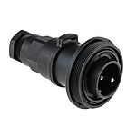 Bulgin Circular Connector, 2 Contacts, In-line, Plug, Male, IP68, Standard Buccaneer Series