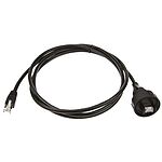 Bulgin Cat5e Straight Male RJ45 to Straight Male RJ45 Ethernet Cable, S/FTP Shield, Black PUR Sheath, 2m