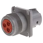 Deutsch Circular Connector, 3 Contacts, Cable Mount, Socket, Male, IP67, HD10 Series