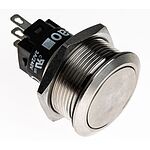 EAO 82 Series Momentary Push Button Switch, Panel Mount, SPDT, 22.3mm Cutout, 240V, IP65, IP67