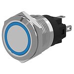 EAO 82 Series Illuminated Momentary Push Button Switch, Panel Mount, SPDT, 22.3mm Cutout, Red LED, 240V, IP65, IP67