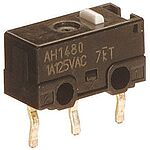 Panasonic Pin Plunger Micro Switch, PCB Terminal, 1 A @ 30 V dc, SPDT