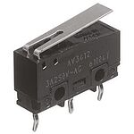 Panasonic Short Hinge Lever Micro Switch, Solder Terminal, 100 mA @ 30 V dc, SP-CO