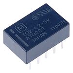 Panasonic PCB Mount Latching Signal Relay, 5V dc Coil, 1A Switching Current, DPDT