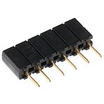 Samtec, SSA 2.54mm Pitch 6 Way 1 Row Straight PCB Socket, Through Hole, Solder Termination