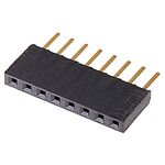 Samtec, SSW 2.54mm Pitch 8 Way 1 Row Straight PCB Socket, Through Hole, Solder Termination