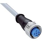 Sick Straight Female 5 way M12 to Unterminated Sensor Actuator Cable, 5m