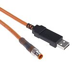Sick Straight Male 4 way M8 to Male USB A Sensor Actuator Cable, 2m