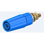 Staubli 4 mm Blue Female Banana Socket - Bolt Termination, 600V, 32A