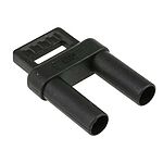 Staubli 4 mm Black Male Banana Plug - Spring Terminal Termination, 1000V, 32A