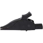 Staubli Crocodile Clip 4 mm Connection, Brass Contact, 32A, Black