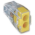 Wago 2-Way Terminal Block Connector, 24A, Push In Terminals, Cable Mount