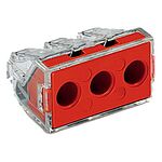 Wago 3-Way Terminal Block Connector, 41A, Push In Terminals, 2.5 → 6 mm², Cable Mount