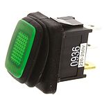 ZF Illuminated SPST, On-None-Off Rocker Switch Panel Mount