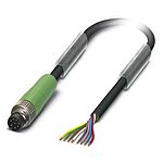 Phoenix Contact Male 8 way M8 to 8 way Unterminated Sensor Actuator Cable, 1.5m