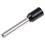 Phoenix Contact, AI Insulated Crimp Bootlace Ferrule, 12mm Pin Length, 1.8mm Pin Diameter, 1.5mm² Wire Size, Black