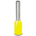 Phoenix Contact, AI0.25- 6 YE Insulated Crimp Bootlace Ferrule, 6mm Pin Length, 0.8mm Pin Diameter, 0.25mm² Wire Size,