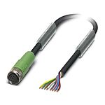 Phoenix Contact Female 8 way M8 to 8 way Unterminated Sensor Actuator Cable, 10m