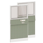 K250 PNB 반유리 블럭패널 파티션 (EFP0715LT / 일면 콘센트/회전커버 타일/스마트탭)