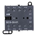 ABB BC6 B Contactor, 24 V dc Coil, 3 Pole, 9 A, 4 kW, 24 V dc Control, 600V ac Load, 3NO