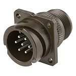 Amphenol, 97B 7 Way Wall Mount MIL Spec Circular Connector Receptacle, Pin Contacts,Shell Size 16S, Bayonet Coupling,