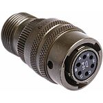 Amphenol, PT 6 Way Cable Mount MIL Spec Circular Connector Plug, Socket Contacts,Shell Size 10, Bayonet, MIL-DTL-26482