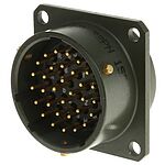 Amphenol Limited, 62GB 32 Way Box Mount MIL Spec Circular Connector Receptacle, Pin Contacts,Shell Size 18, Bayonet