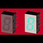 HDSP-U203 Broadcom 7-Segment LED Display, CC Red 5.4 mcd RH DP 8mm